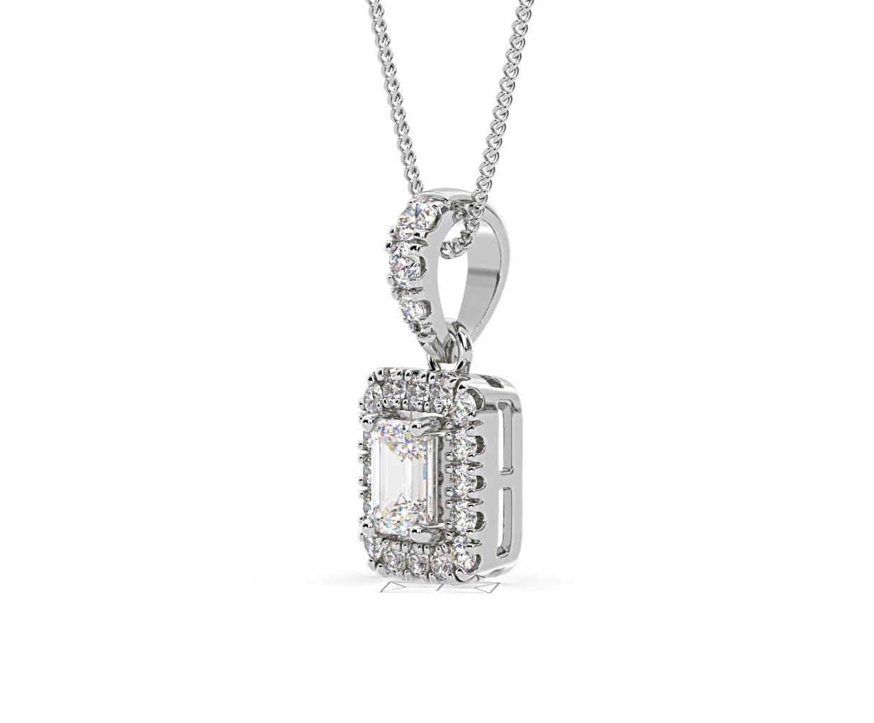 Annabelle Lab Diamond 0.70ct Pendant Necklace in 18K White Gold F/VS1 - Image 19