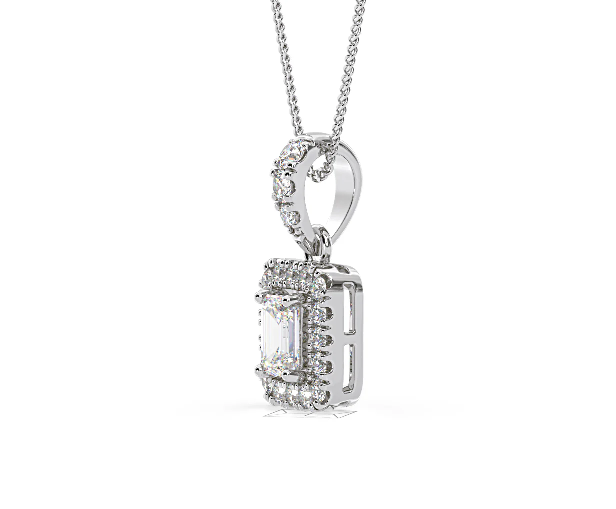 Annabelle Lab Diamond 0.70ct Pendant Necklace in 18K White Gold F/VS1 - Image 21