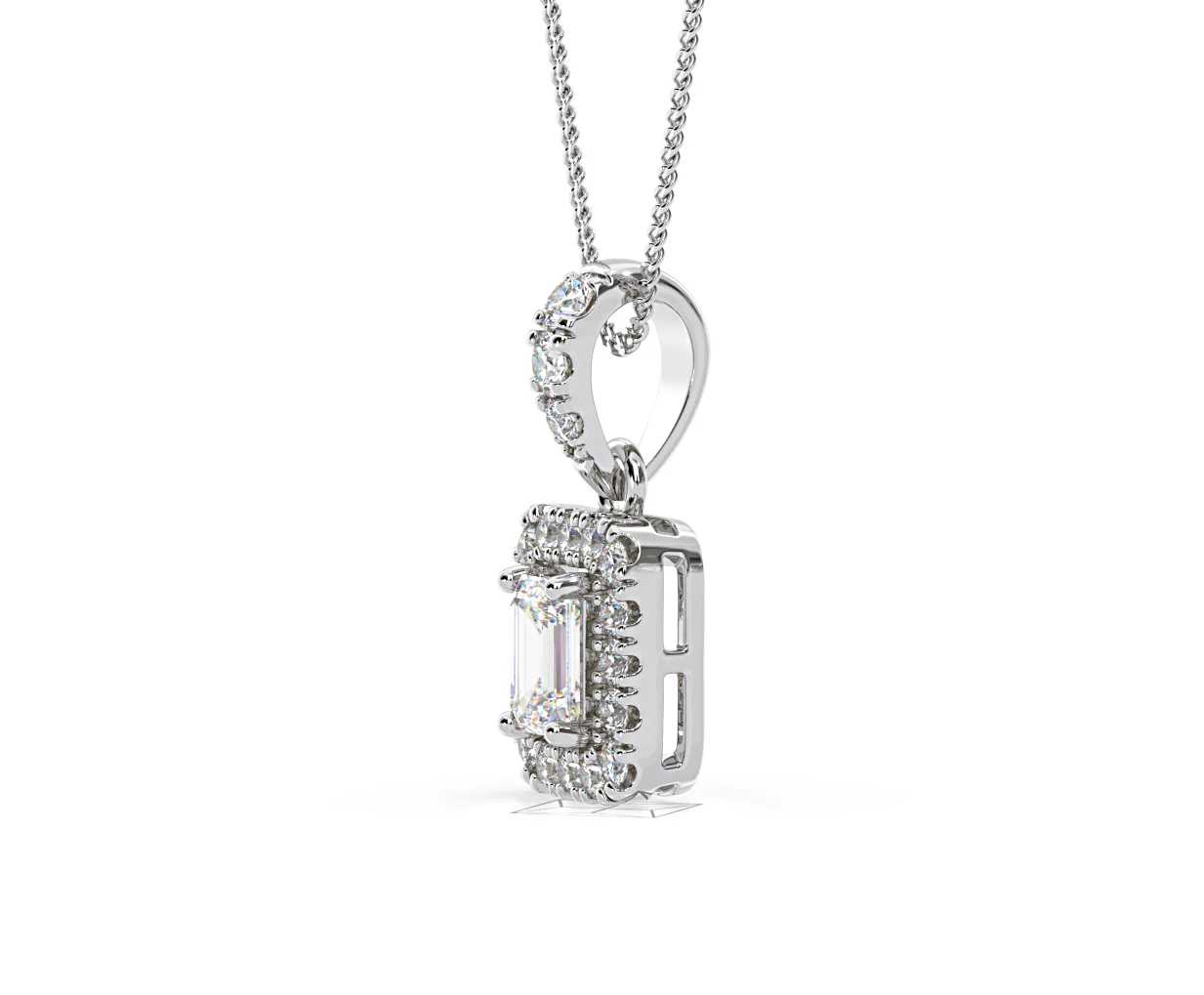 Annabelle Lab Diamond 0.70ct Pendant Necklace in 18K White Gold F/VS1 - Image 22