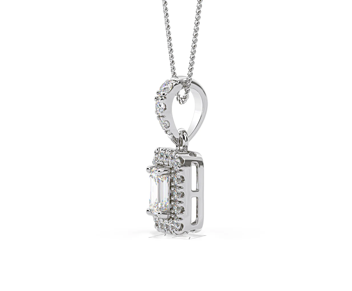 Annabelle Lab Diamond 0.70ct Pendant Necklace in 18K White Gold F/VS1 - Image 23