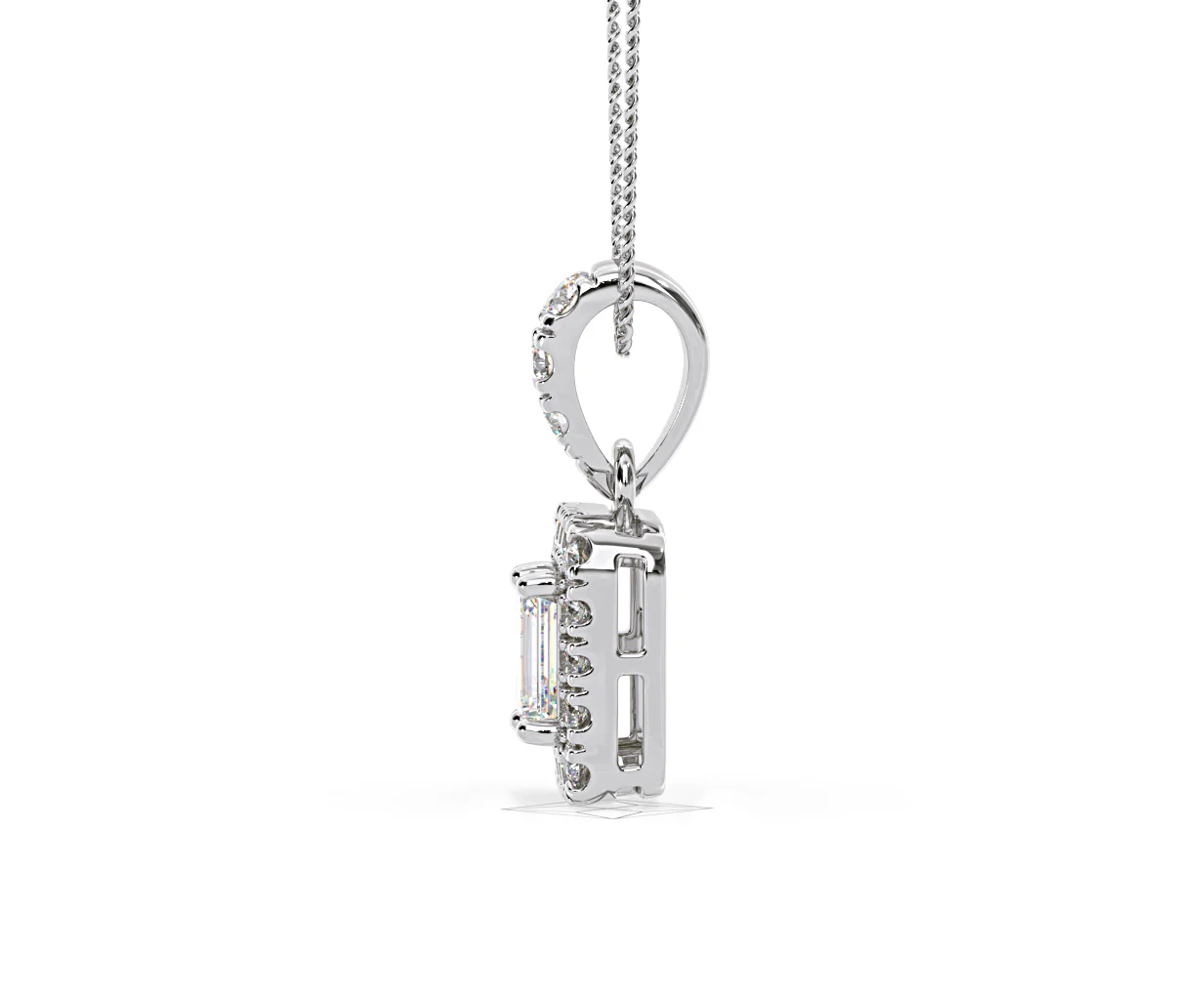 Annabelle Lab Diamond 0.70ct Pendant Necklace in 18K White Gold F/VS1 - Image 27
