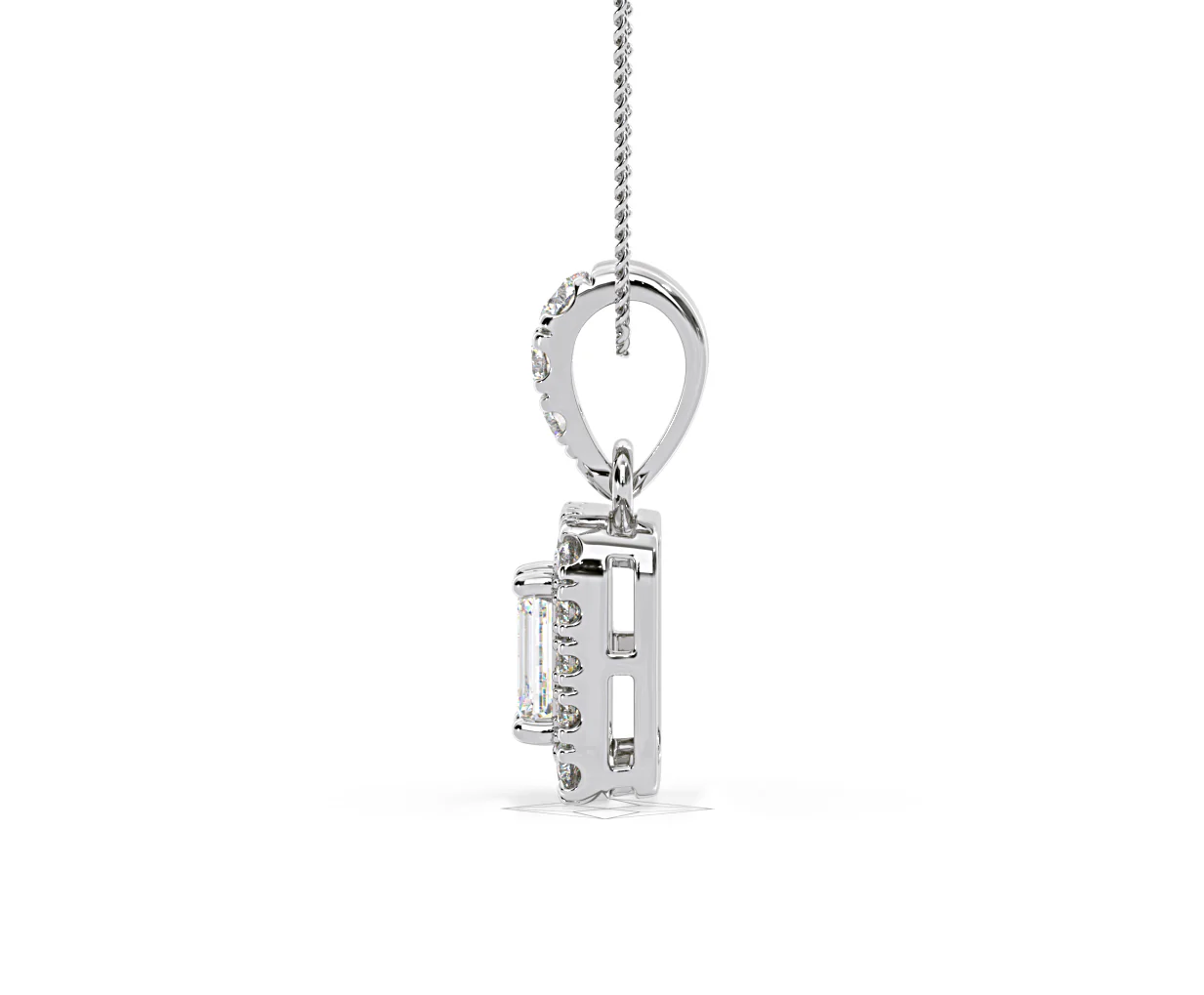 Annabelle Lab Diamond 0.70ct Pendant Necklace in 18K White Gold F/VS1 - Image 28