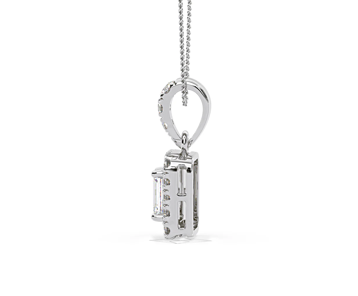 Annabelle Lab Diamond 0.70ct Pendant Necklace in 18K White Gold F/VS1 - Image 29