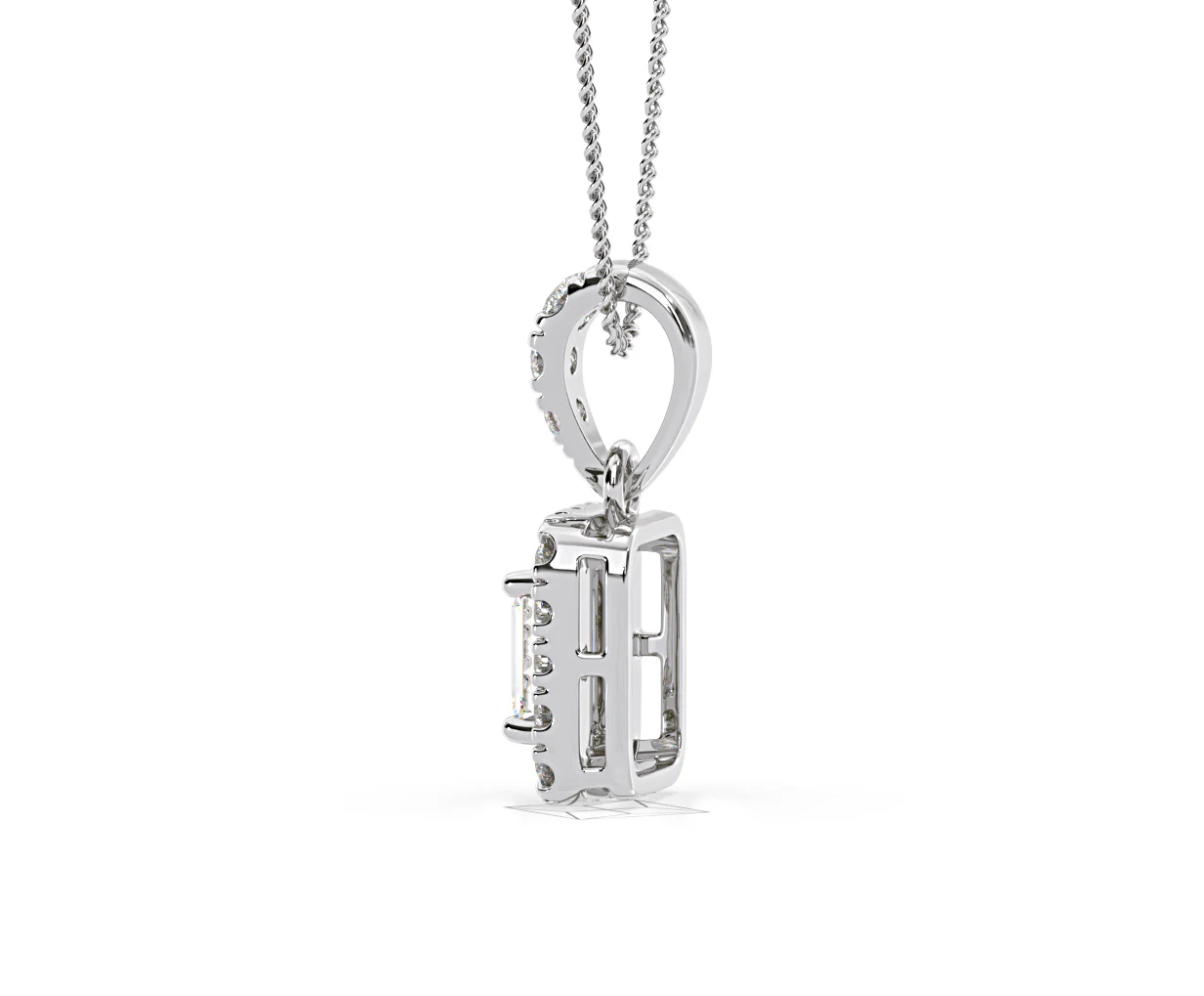 Annabelle Lab Diamond 0.70ct Pendant Necklace in 18K White Gold F/VS1 - Image 31