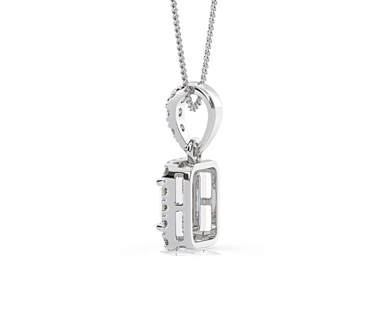 Annabelle Lab Diamond 0.70ct Pendant Necklace in 18K White Gold F/VS1 - Image 33