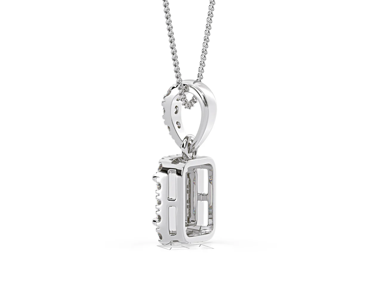 Annabelle Lab Diamond 0.70ct Pendant Necklace in 18K White Gold F/VS1 - Image 34