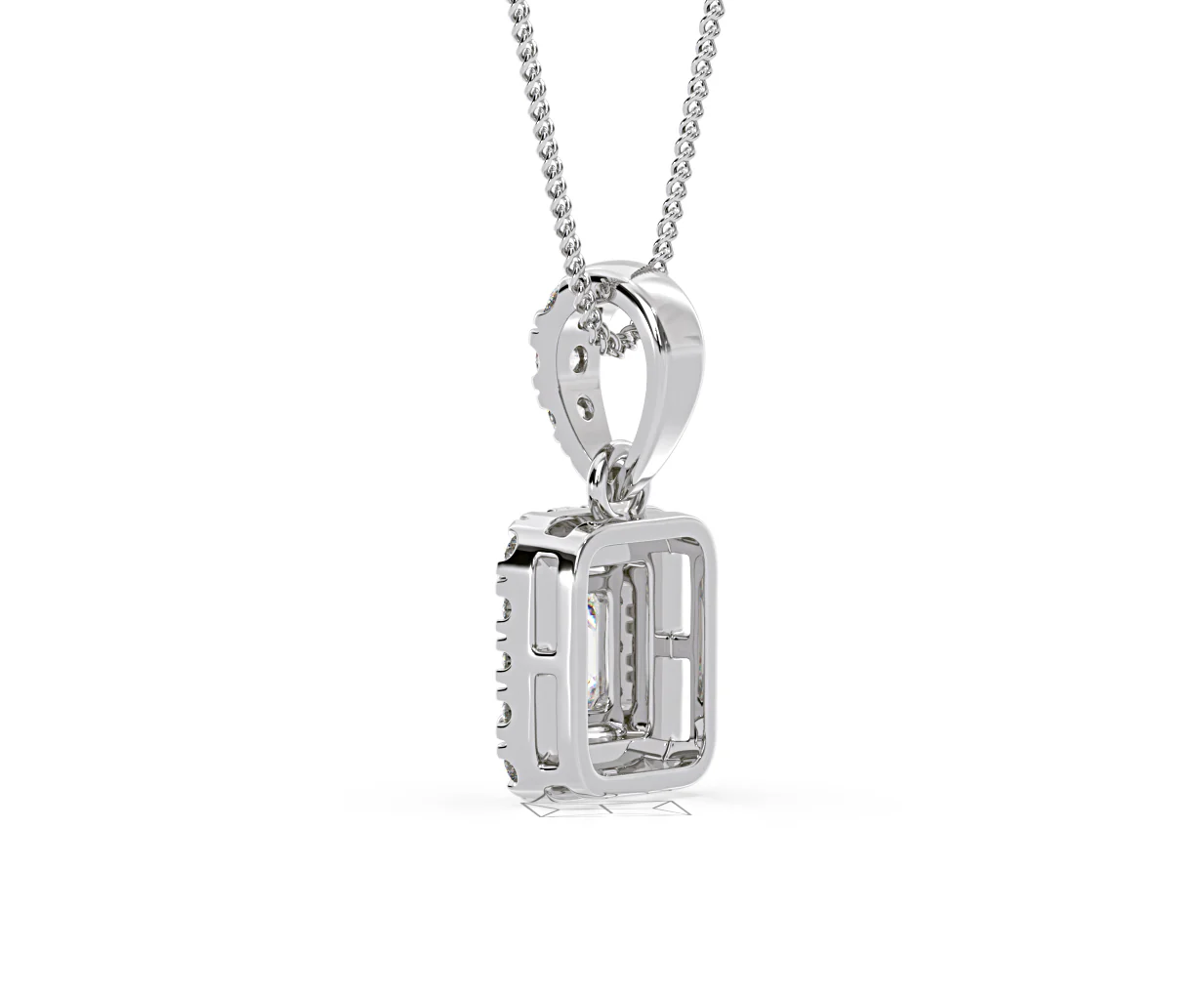 Annabelle Lab Diamond 0.70ct Pendant Necklace in 18K White Gold F/VS1 - Image 36