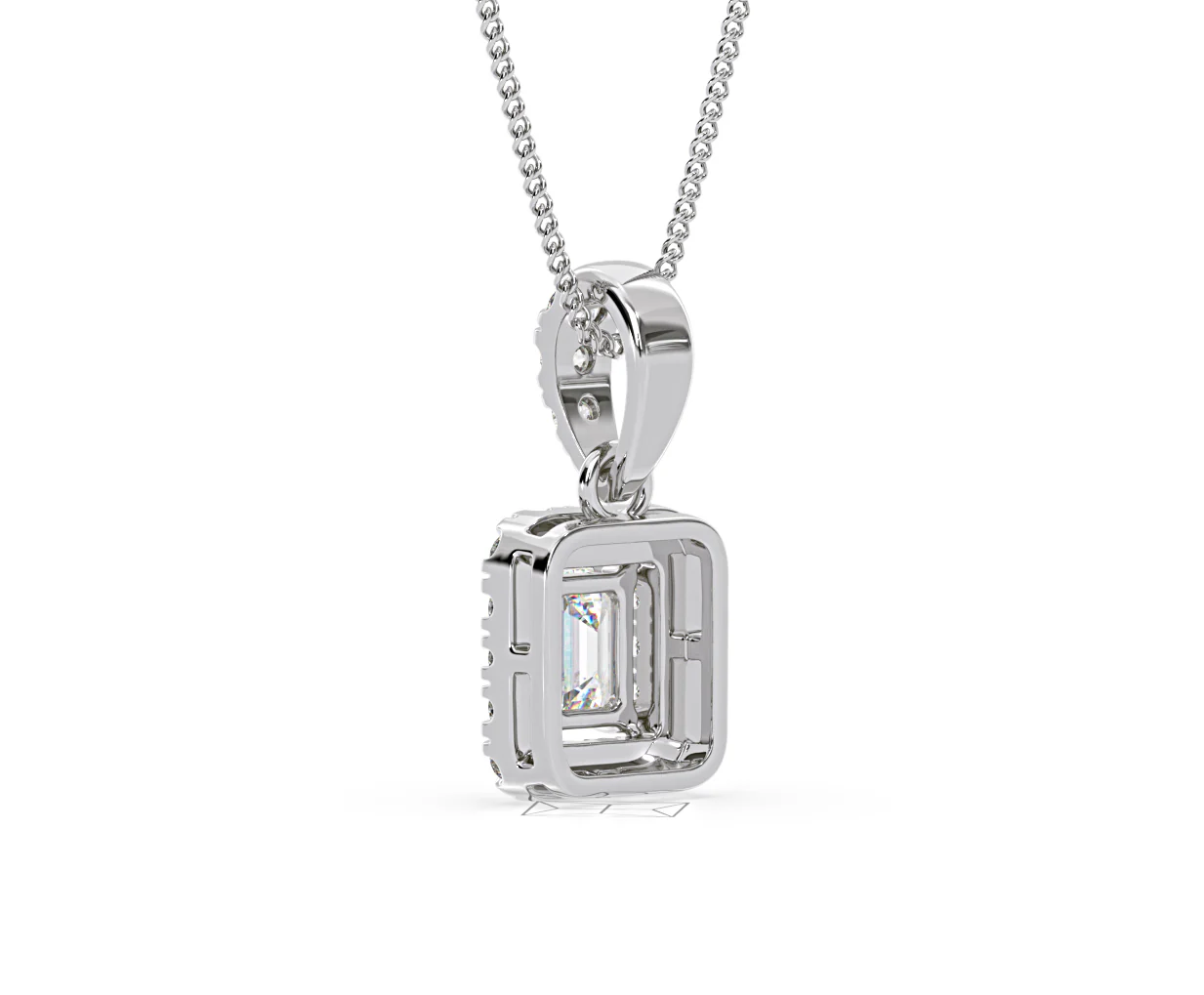 Annabelle Lab Diamond 0.70ct Pendant Necklace in 18K White Gold F/VS1 - Image 39