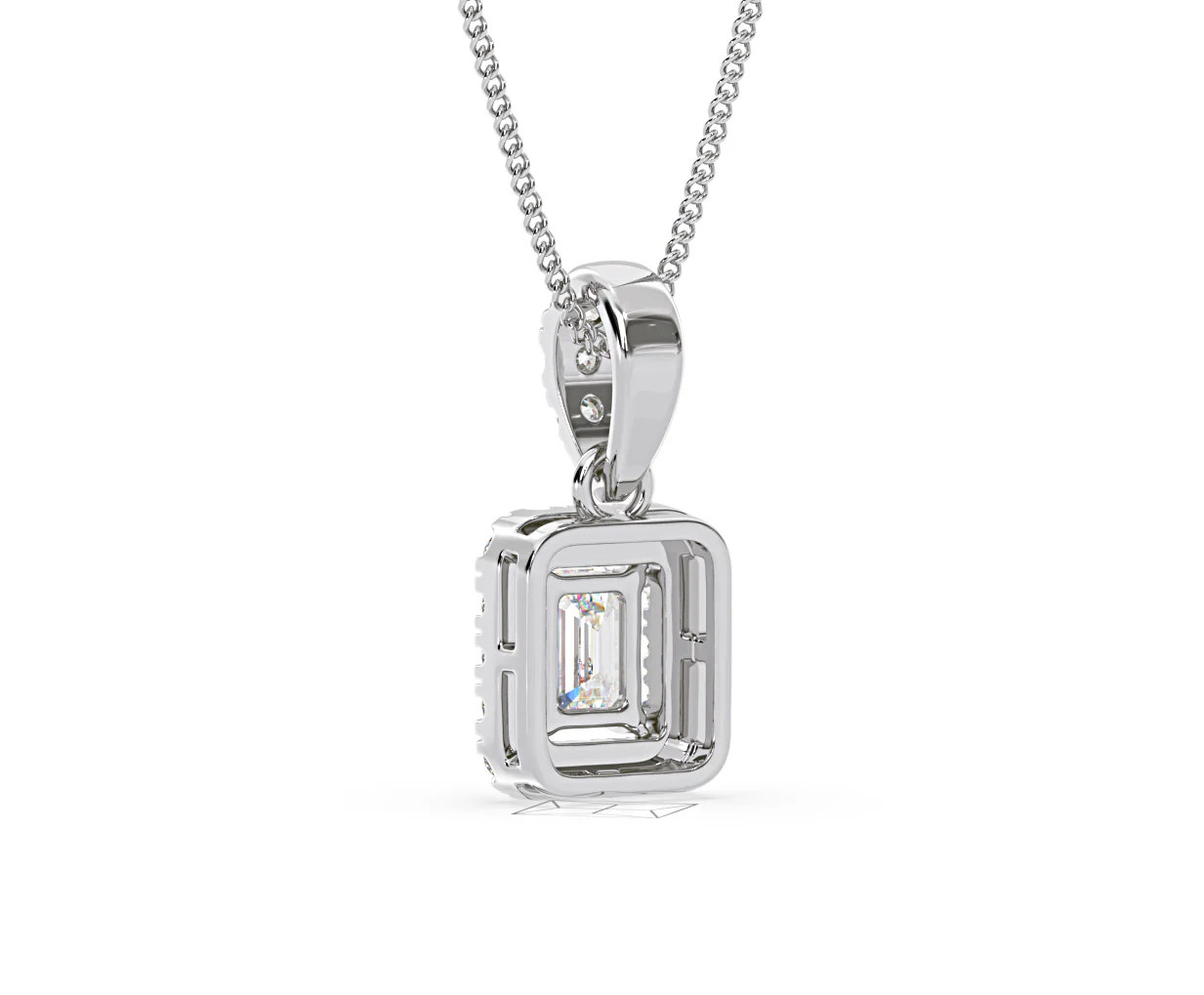 Annabelle Lab Diamond 0.70ct Pendant Necklace in 18K White Gold F/VS1 - Image 41