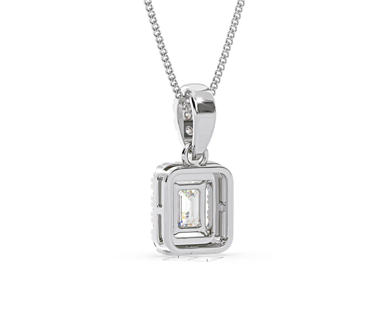 Annabelle Lab Diamond 0.70ct Pendant Necklace in 18K White Gold F/VS1 - Image 42
