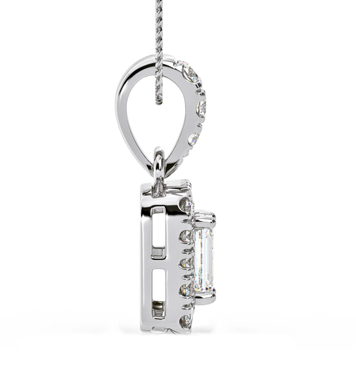 Annabelle Lab Diamond 0.70ct Pendant Necklace in 18K White Gold F/VS1 - Image 5