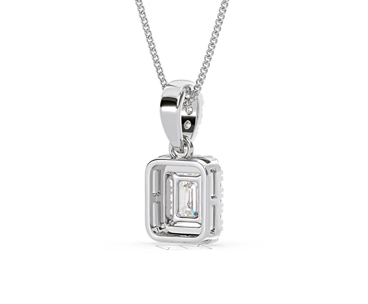 Annabelle Lab Diamond 0.70ct Pendant Necklace in 18K White Gold F/VS1 - Image 54