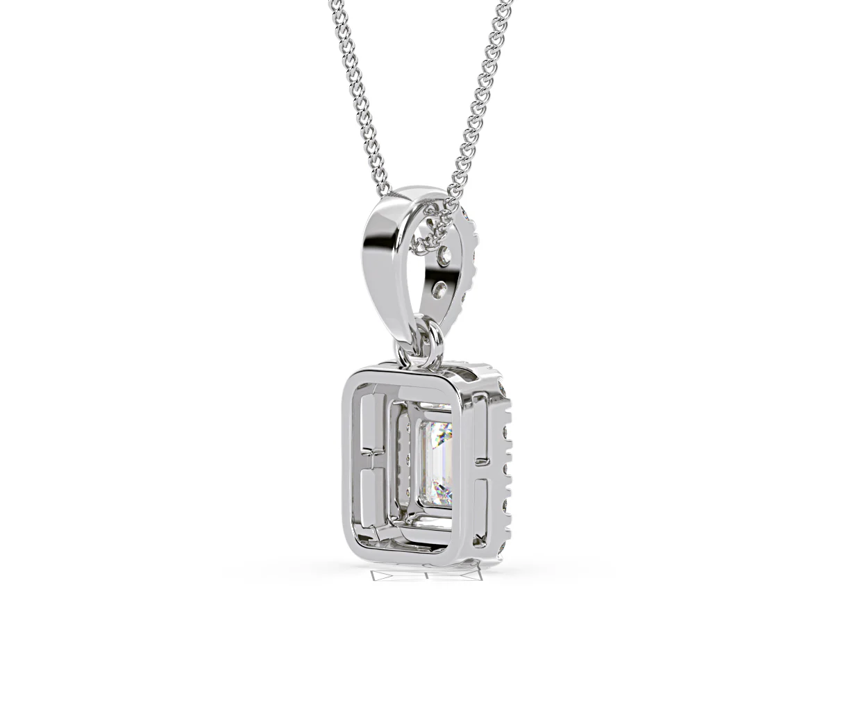 Annabelle Lab Diamond 0.70ct Pendant Necklace in 18K White Gold F/VS1 - Image 57