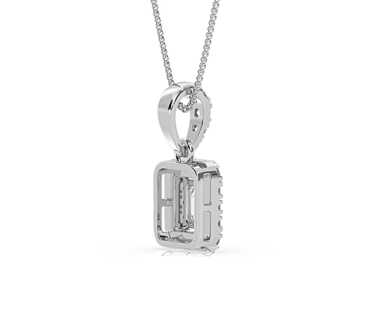 Annabelle Lab Diamond 0.70ct Pendant Necklace in 18K White Gold F/VS1 - Image 59