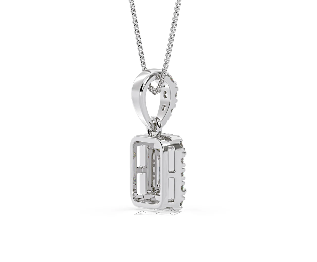 Annabelle Lab Diamond 0.70ct Pendant Necklace in 18K White Gold F/VS1 - Image 60