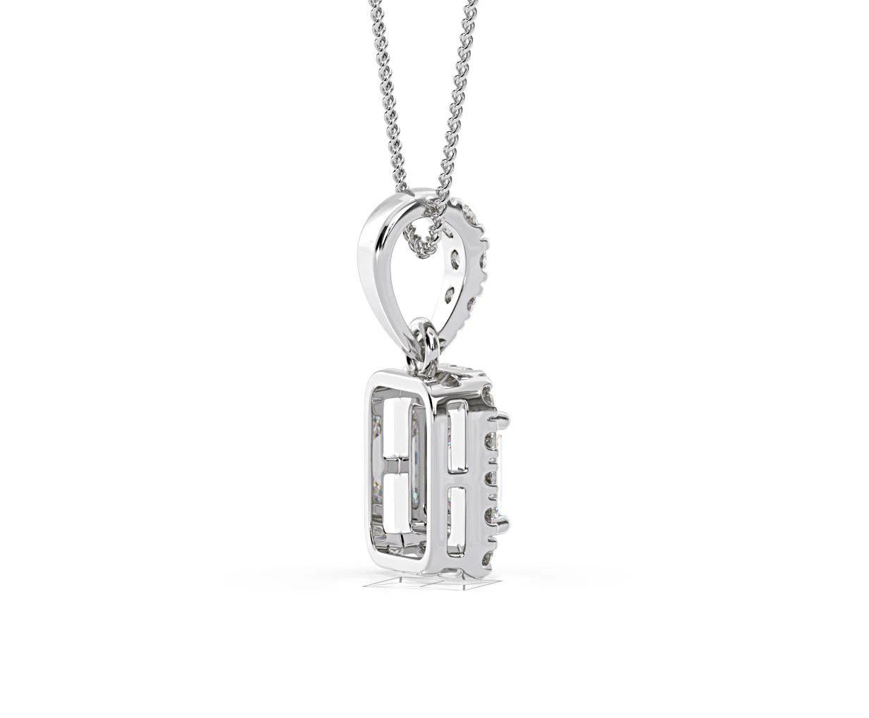 Annabelle Lab Diamond 0.70ct Pendant Necklace in 18K White Gold F/VS1 - Image 62