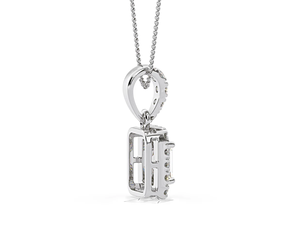 Annabelle Lab Diamond 0.70ct Pendant Necklace in 18K White Gold F/VS1 - Image 63