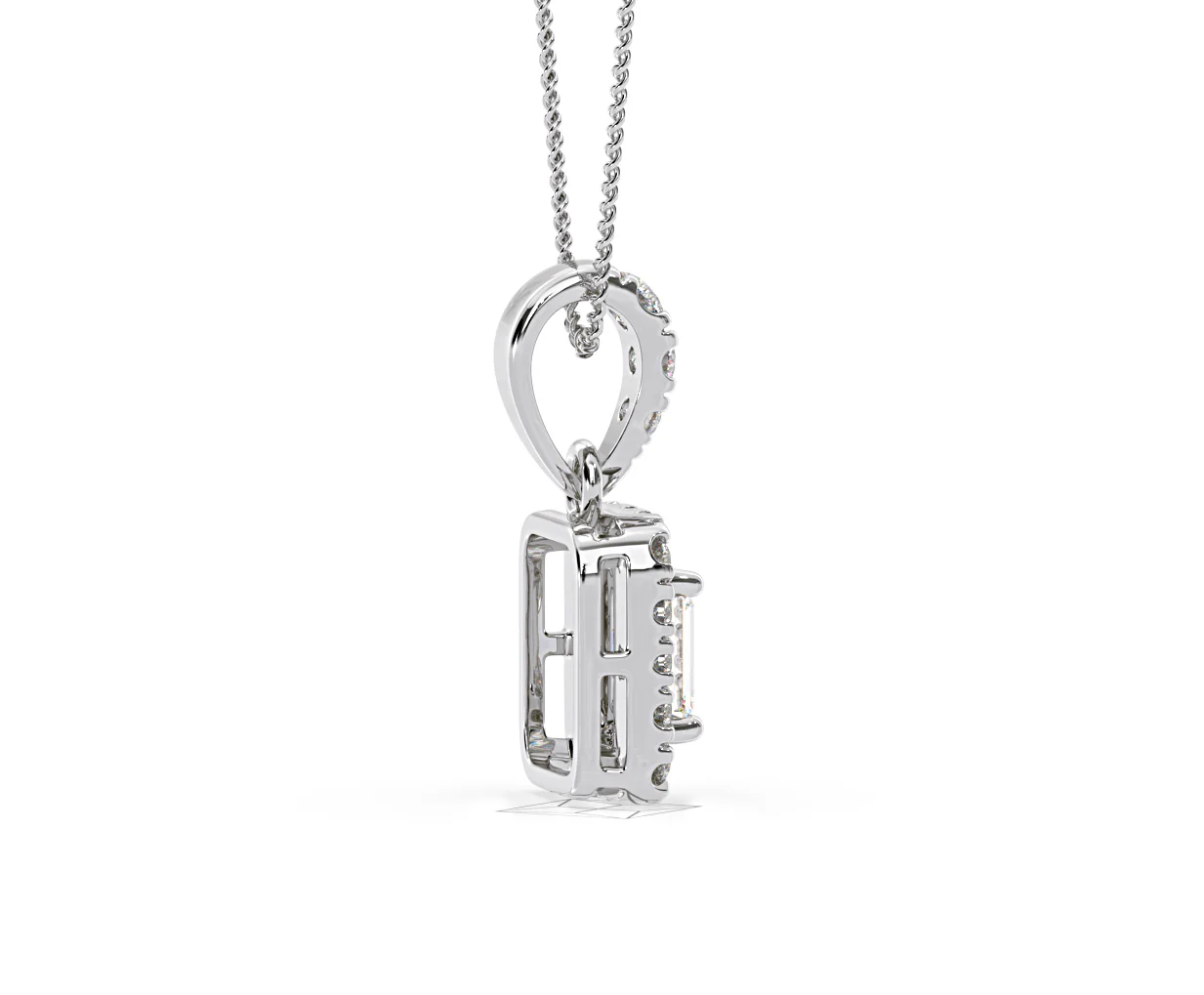 Annabelle Lab Diamond 0.70ct Pendant Necklace in 18K White Gold F/VS1 - Image 64