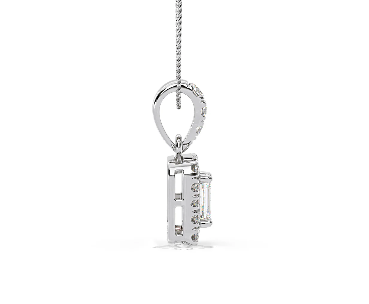 Annabelle Lab Diamond 0.70ct Pendant Necklace in 18K White Gold F/VS1 - Image 67