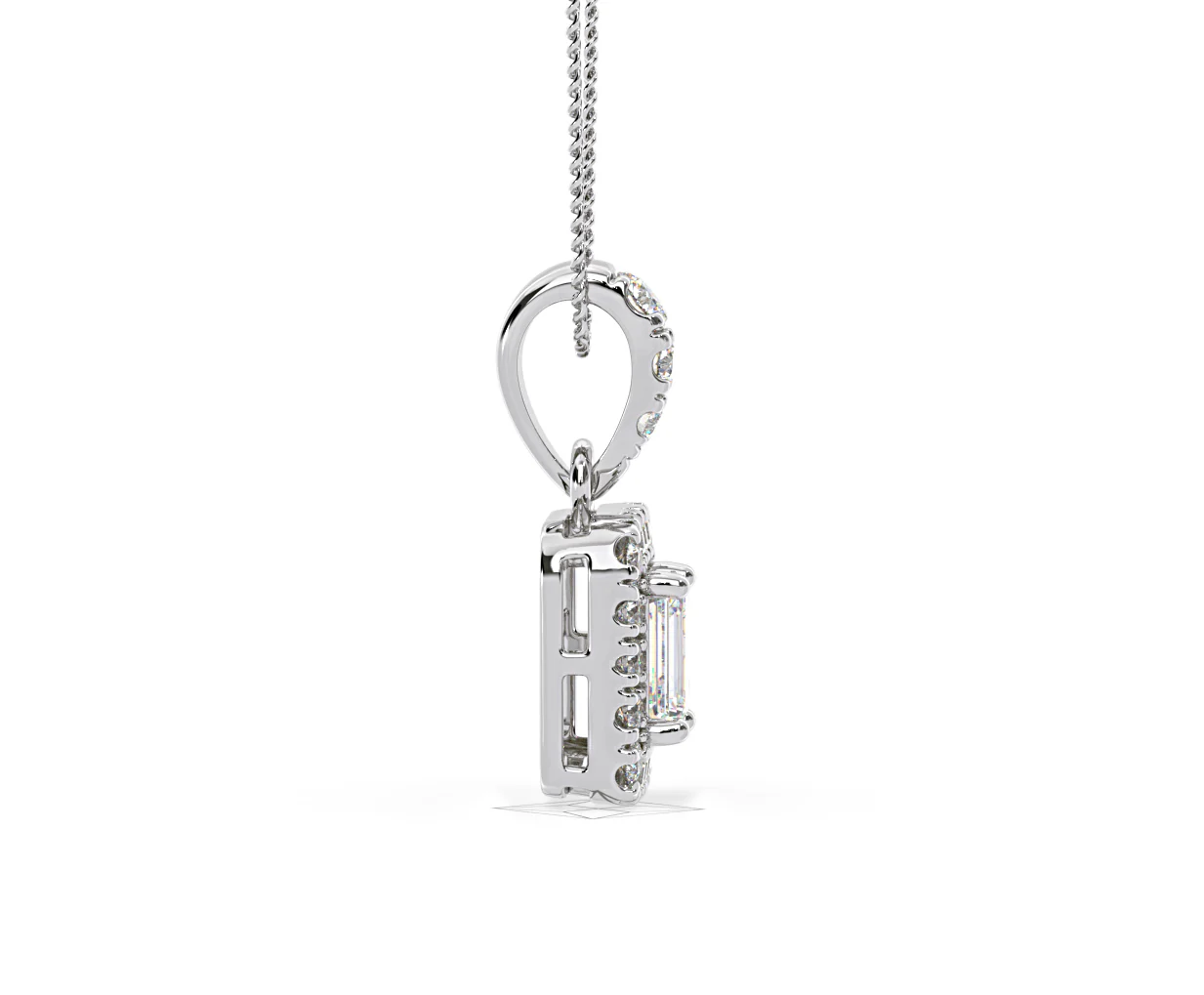 Annabelle Lab Diamond 0.70ct Pendant Necklace in 18K White Gold F/VS1 - Image 68