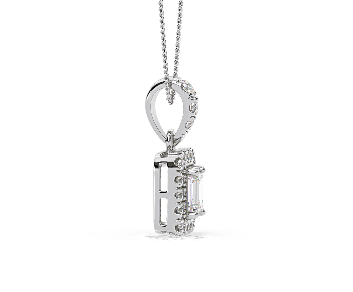 Annabelle Lab Diamond 0.70ct Pendant Necklace in 18K White Gold F/VS1 - Image 70