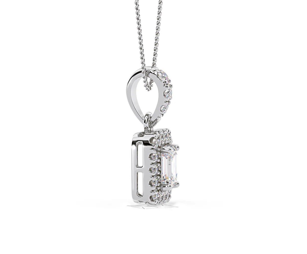 Annabelle Lab Diamond 0.70ct Pendant Necklace in 18K White Gold F/VS1 - Image 71