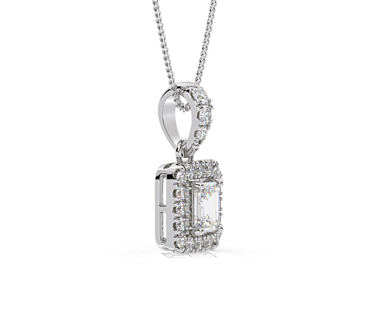 Annabelle Lab Diamond 0.70ct Pendant Necklace in 18K White Gold F/VS1 - Image 75