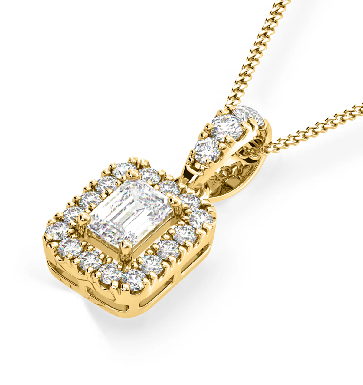 Annabelle Lab Diamond 0.70ct Pendant Necklace in 18K Yellow Gold F/VS1 - Image 3