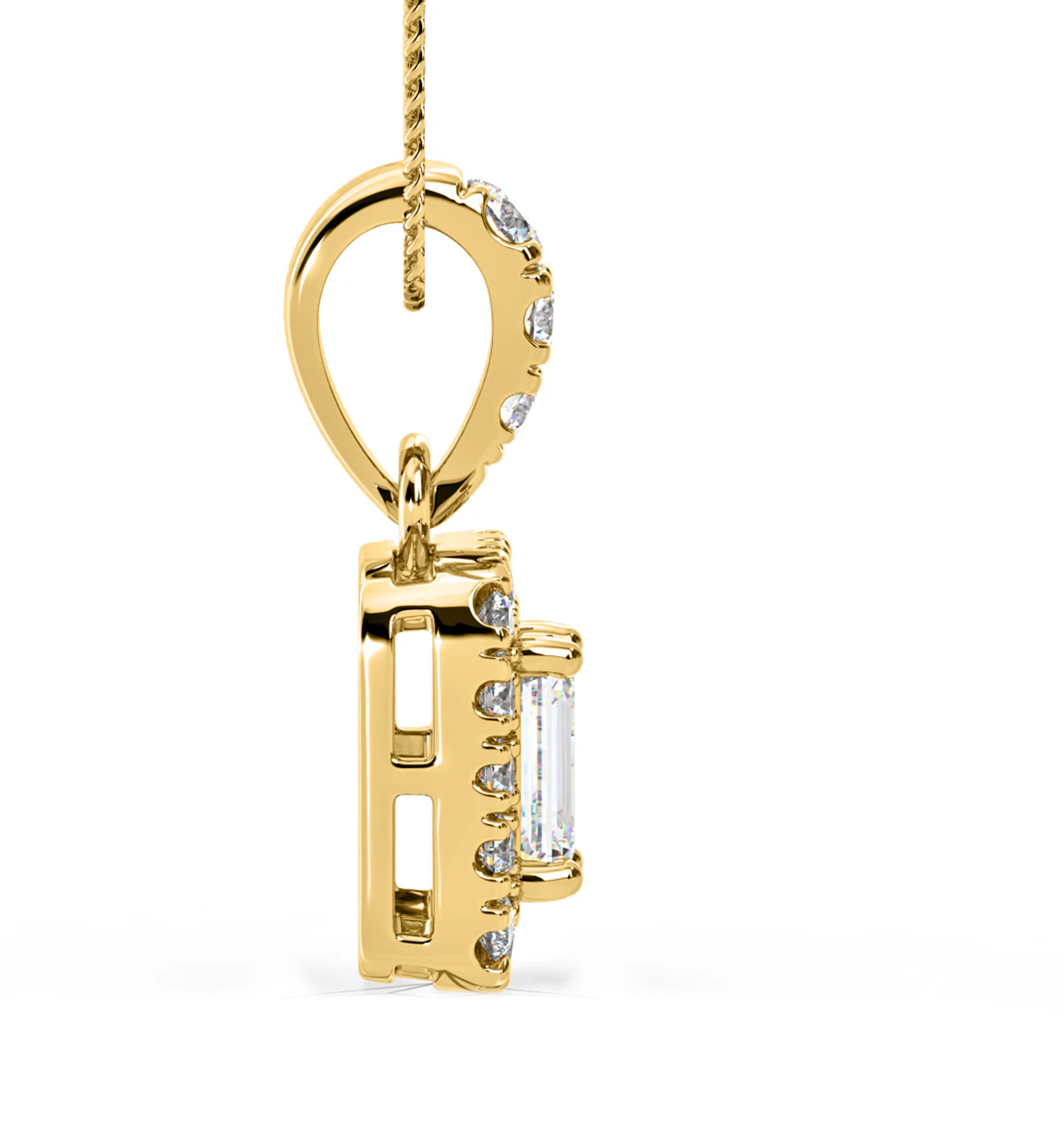 Annabelle Lab Diamond 0.70ct Pendant Necklace in 18K Yellow Gold F/VS1 - Image 5