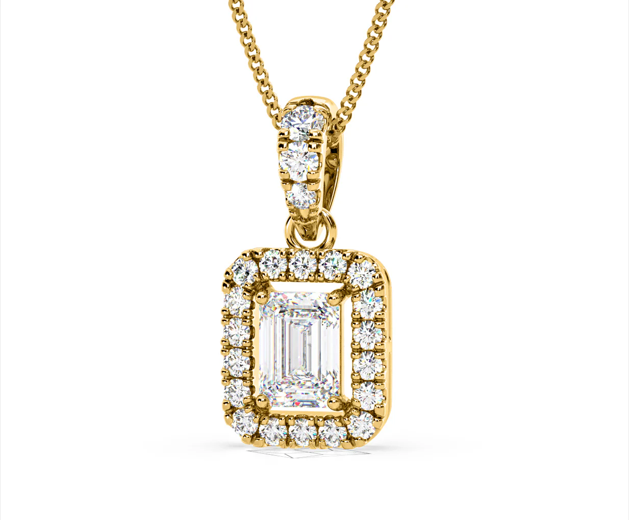 Annabelle Lab Diamond 1.38ct Pendant Necklace in 18K Yellow Gold F/VS1 - Image 11