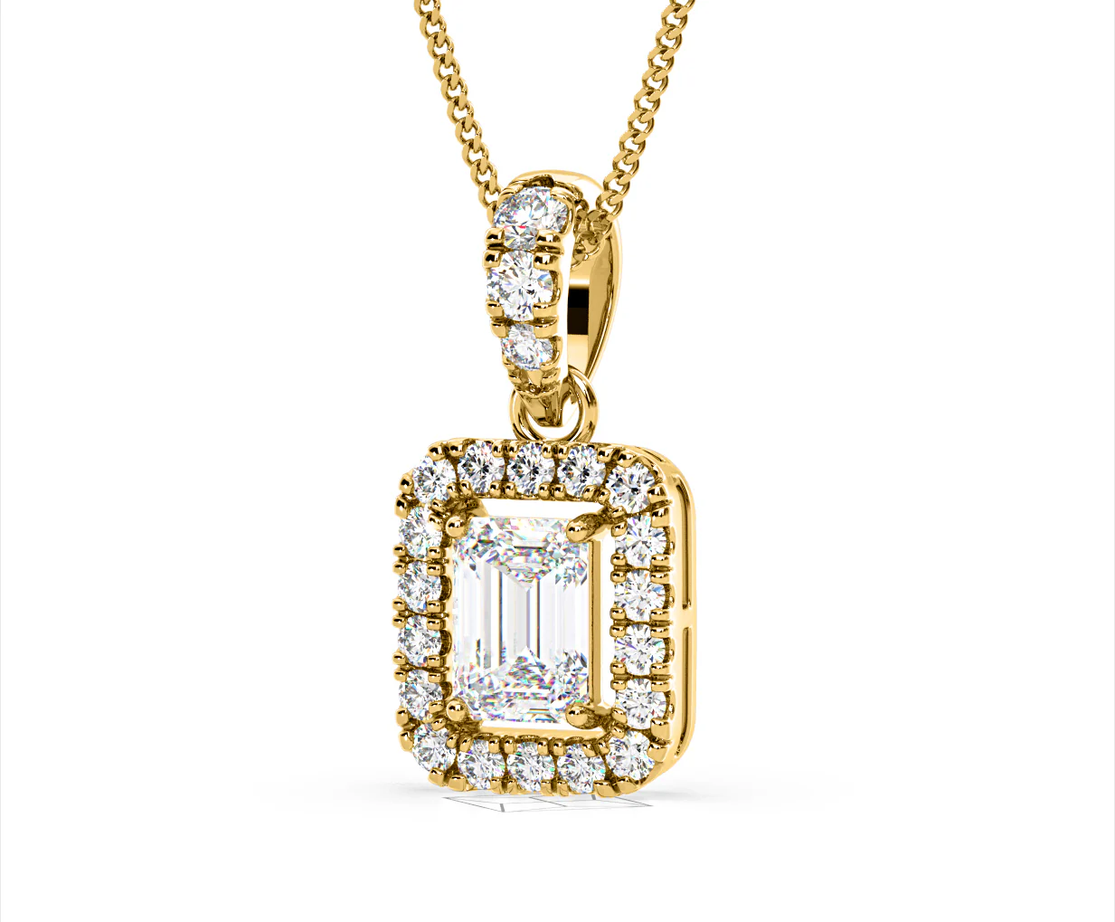 Annabelle Lab Diamond 1.38ct Pendant Necklace in 18K Yellow Gold F/VS1 - Image 13