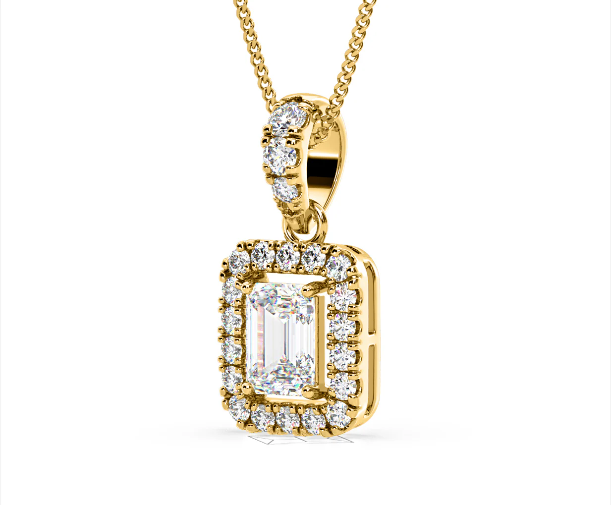 Annabelle Lab Diamond 1.38ct Pendant Necklace in 18K Yellow Gold F/VS1 - Image 15