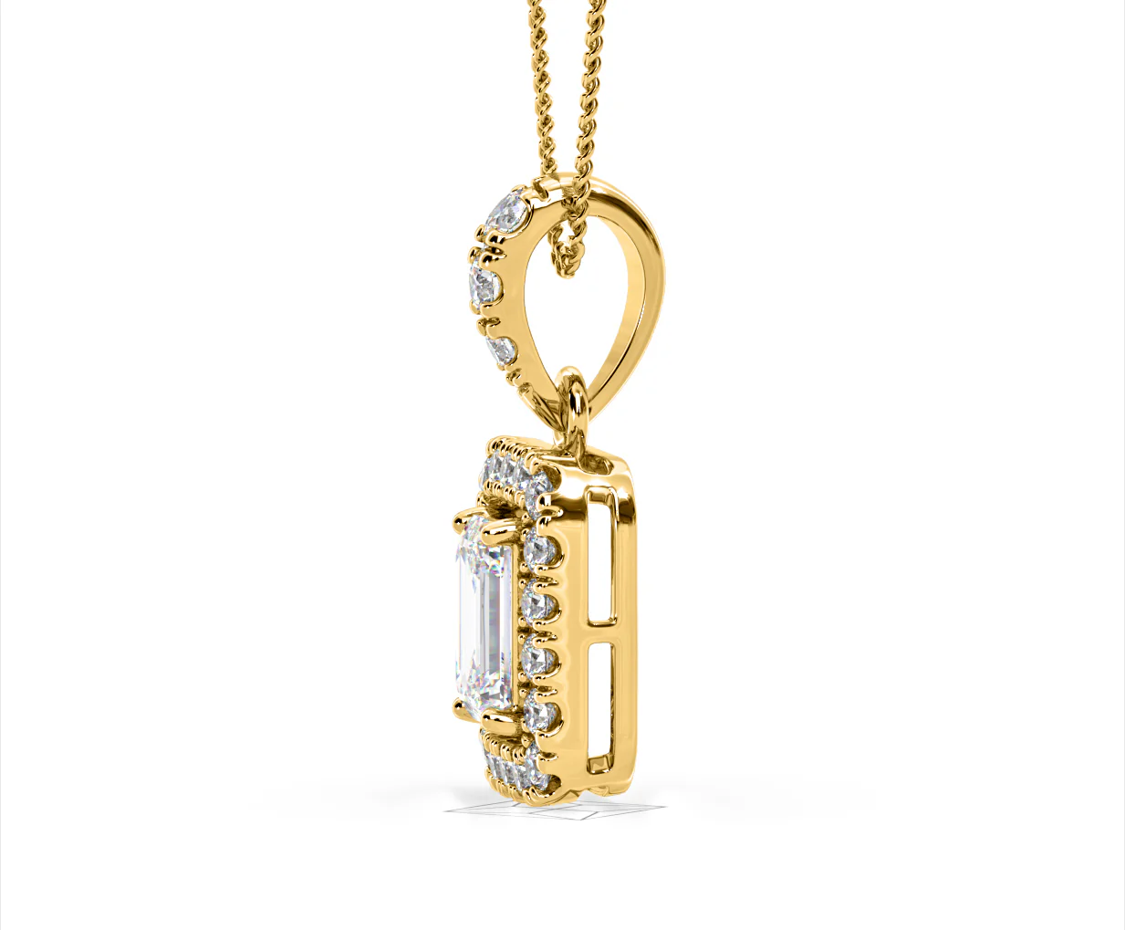 Annabelle Lab Diamond 1.38ct Pendant Necklace in 18K Yellow Gold F/VS1 - Image 25