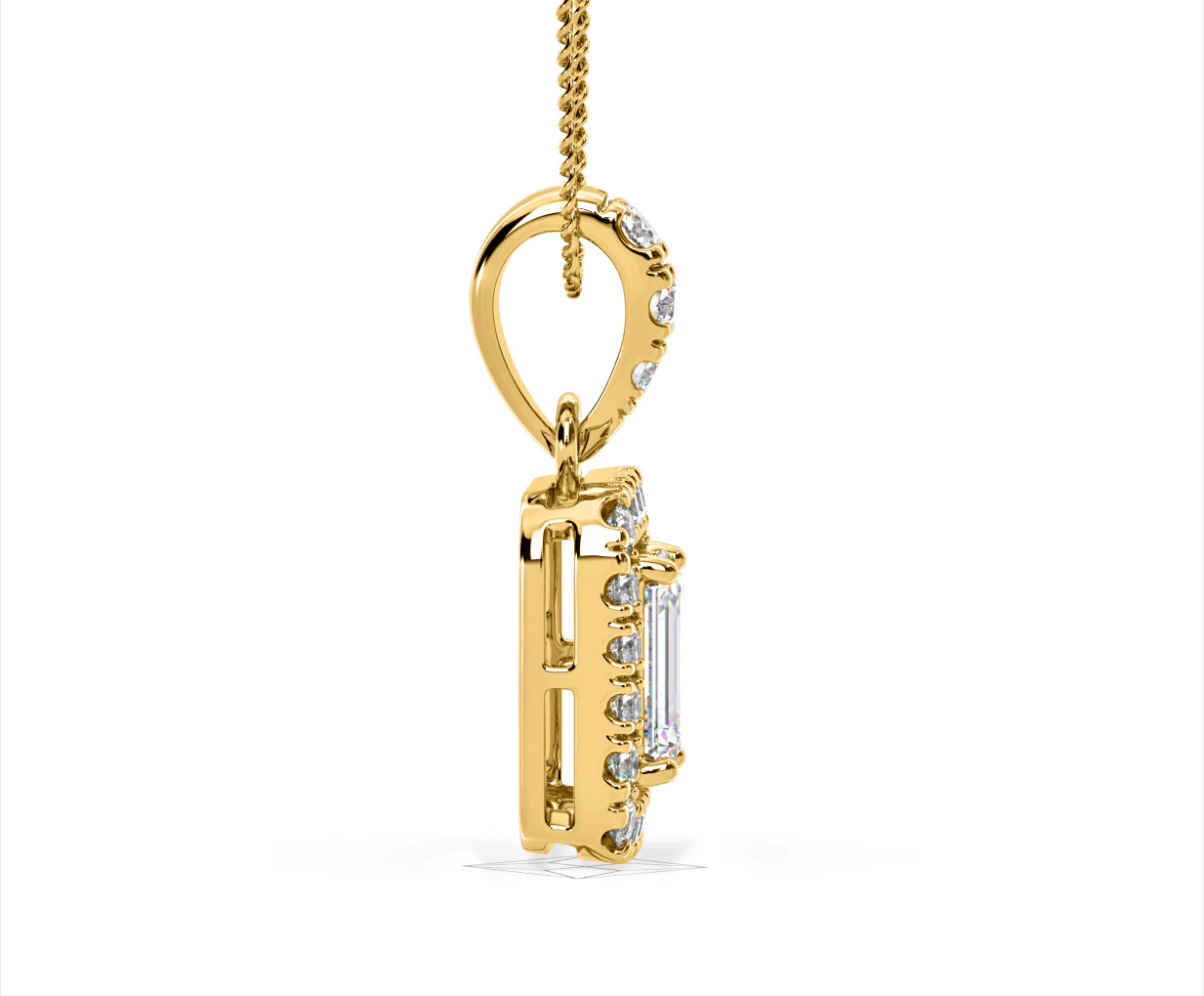 Annabelle Lab Diamond 1.38ct Pendant Necklace in 18K Yellow Gold F/VS1 - Image 68