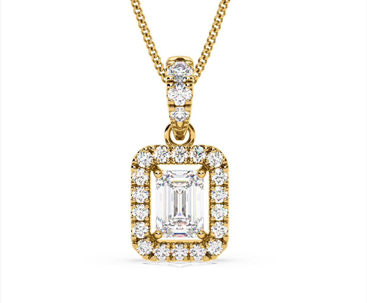 Annabelle Lab Diamond 1.38ct Pendant Necklace in 18K Yellow Gold F/VS1 - Image 8