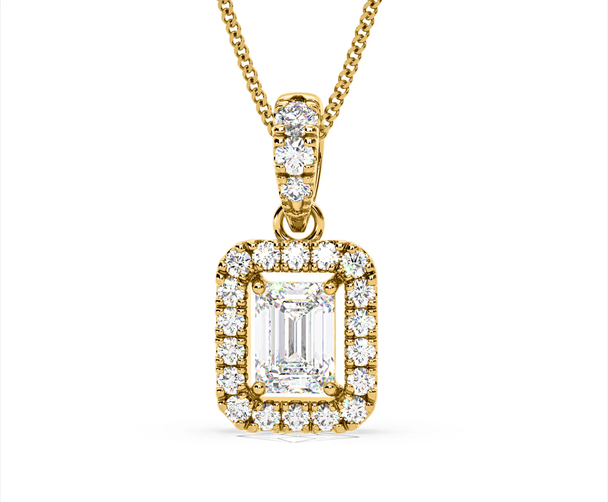 Annabelle Lab Diamond 1.38ct Pendant Necklace in 18K Yellow Gold F/VS1 - Image 9