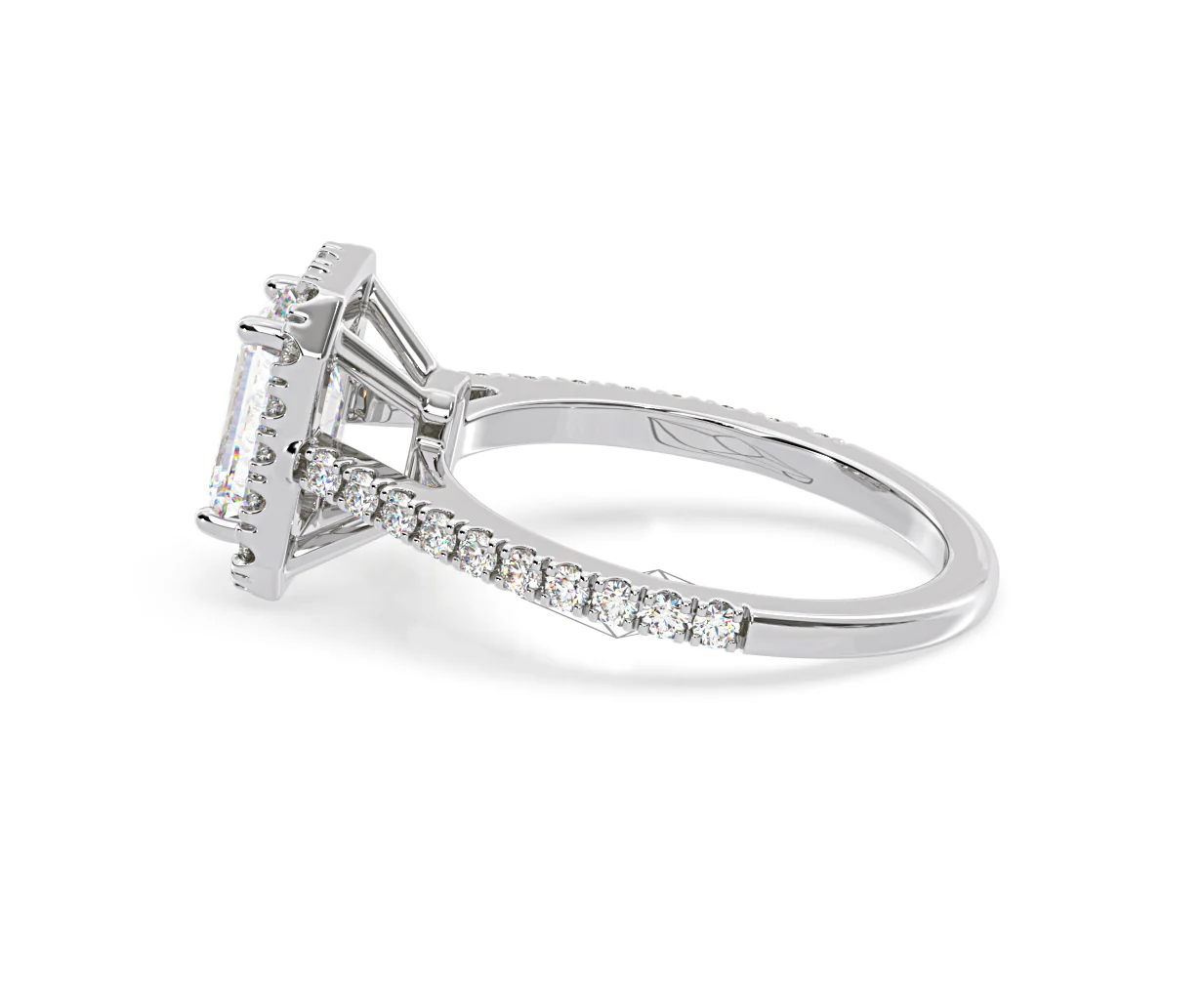 Annabelle Lab Diamond Halo Engagement Ring 18K White Gold 1.65ct F/VS1 - Image 109