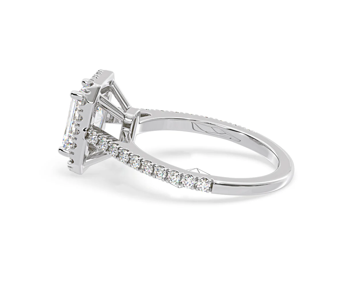 Annabelle Lab Diamond Halo Engagement Ring 18K White Gold 1.65ct F/VS1 - Image 110