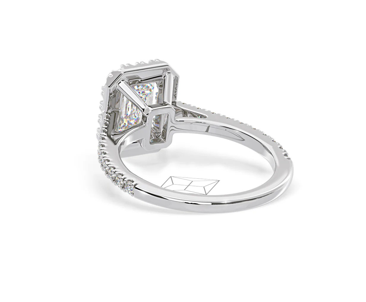 Annabelle Lab Diamond Halo Engagement Ring 18K White Gold 1.65ct F/VS1 - Image 120