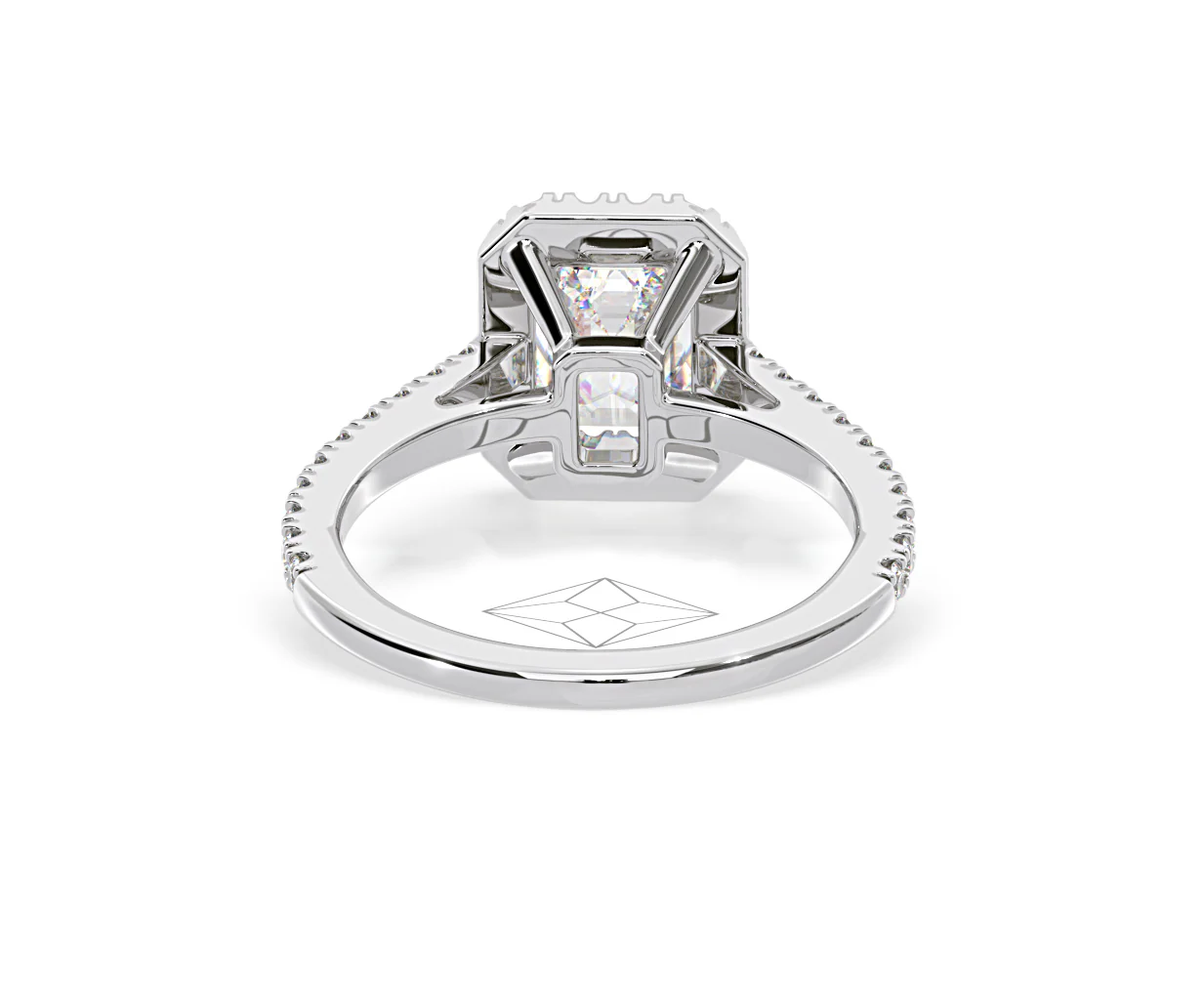 Annabelle Lab Diamond Halo Engagement Ring 18K White Gold 1.65ct F/VS1 - Image 127