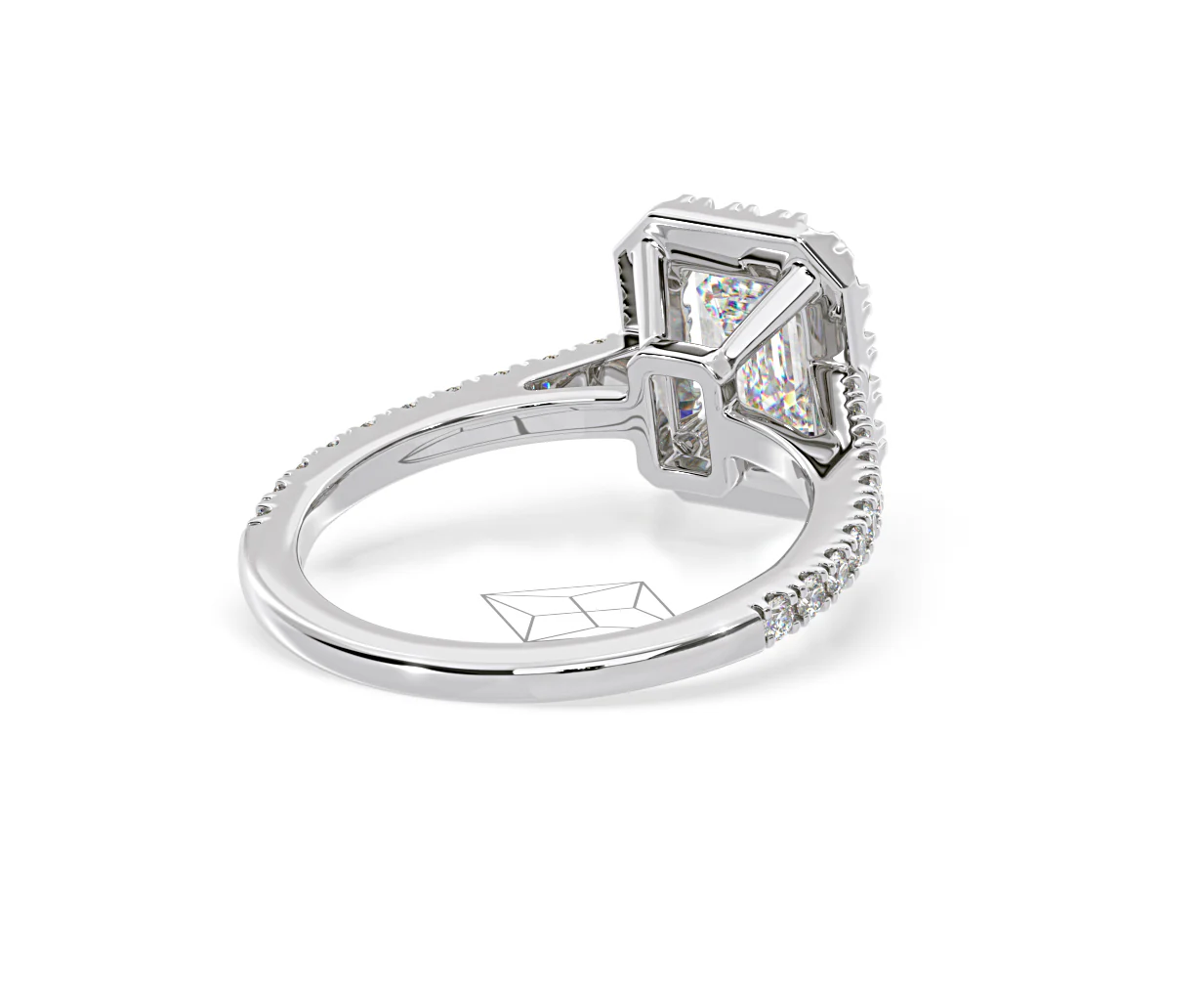 Annabelle Lab Diamond Halo Engagement Ring 18K White Gold 1.65ct F/VS1 - Image 133