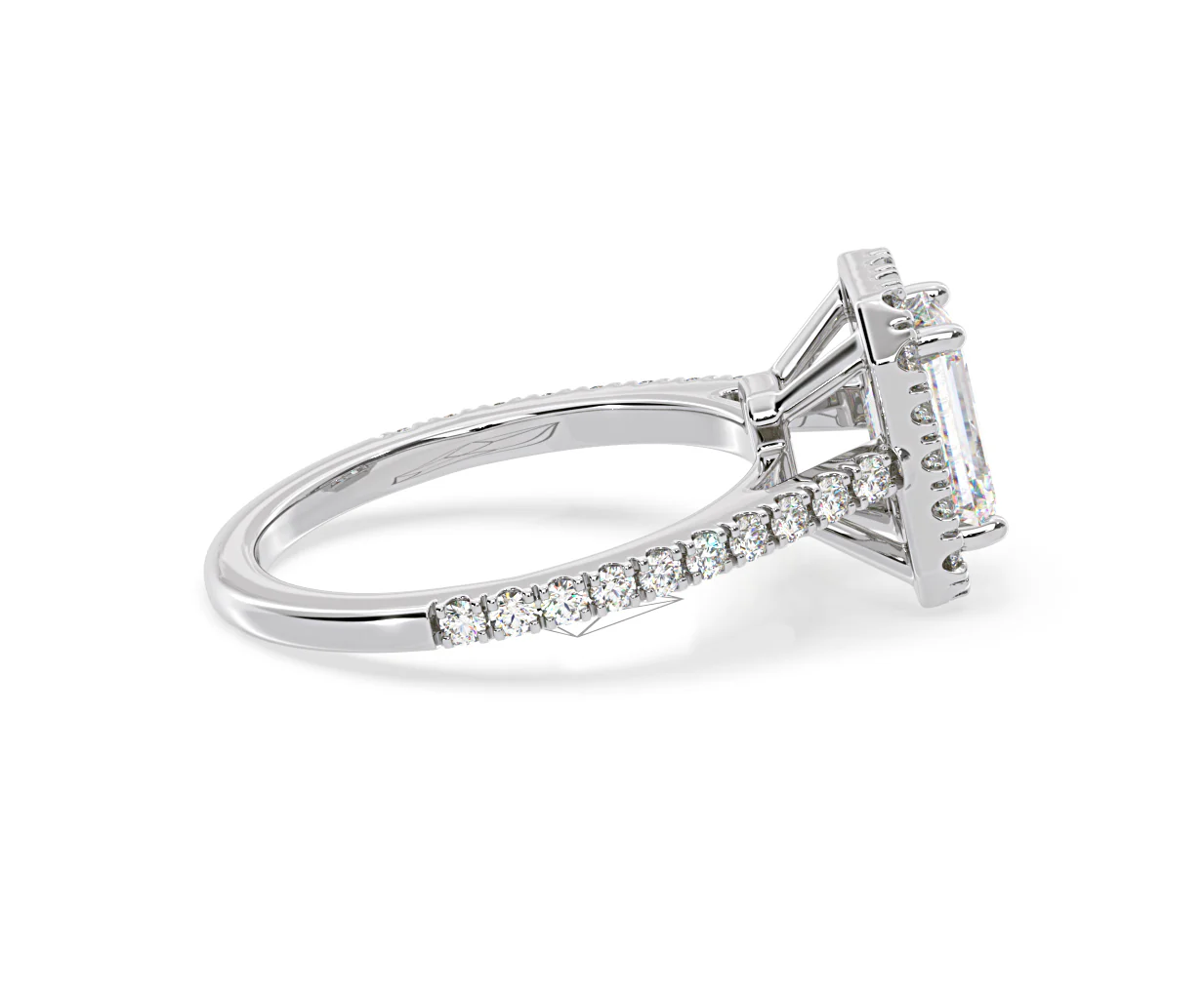 Annabelle Lab Diamond Halo Engagement Ring 18K White Gold 1.65ct F/VS1 - Image 145