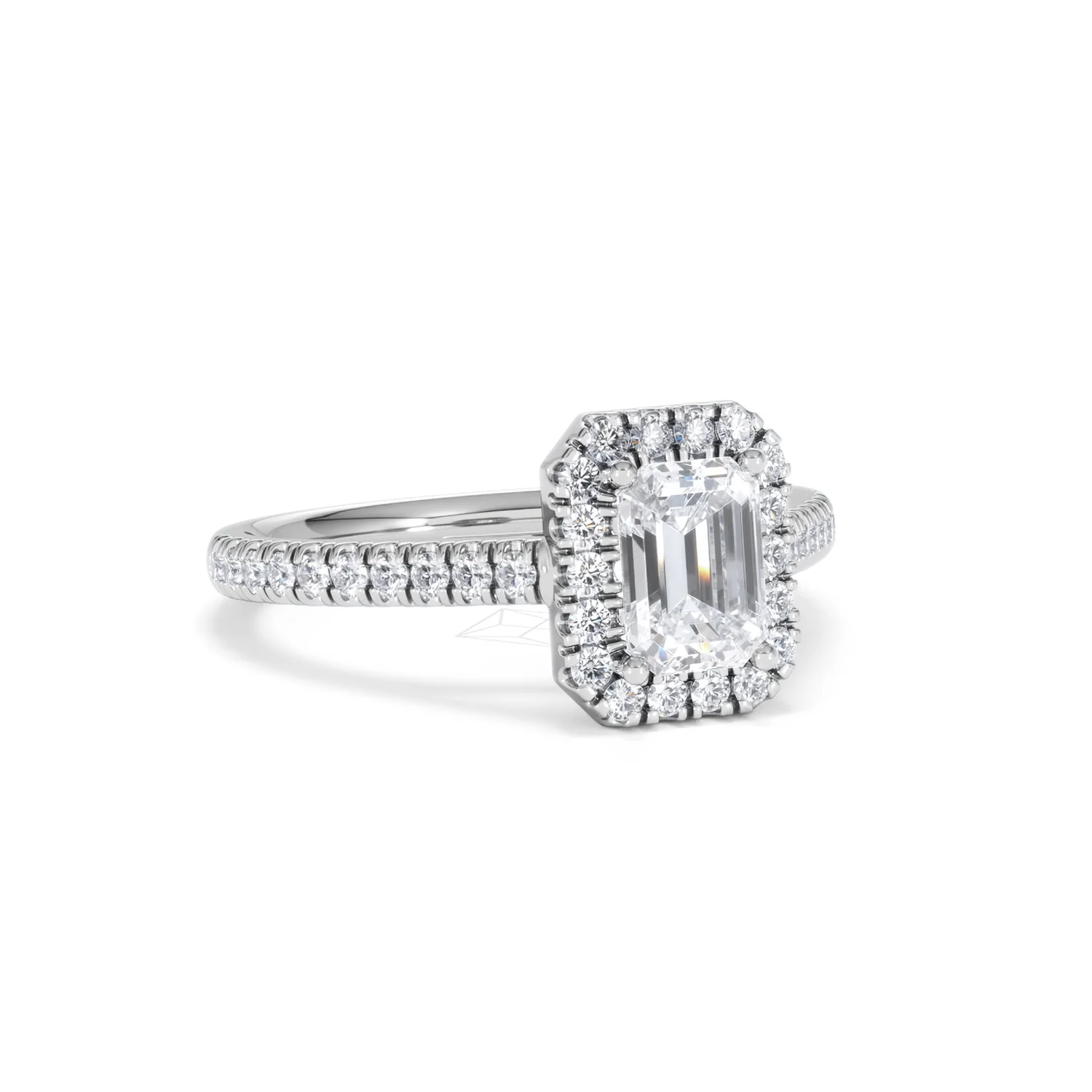 Annabelle Lab Diamond Halo Engagement Ring 18K White Gold 1.65ct F/VS1 - Image 16