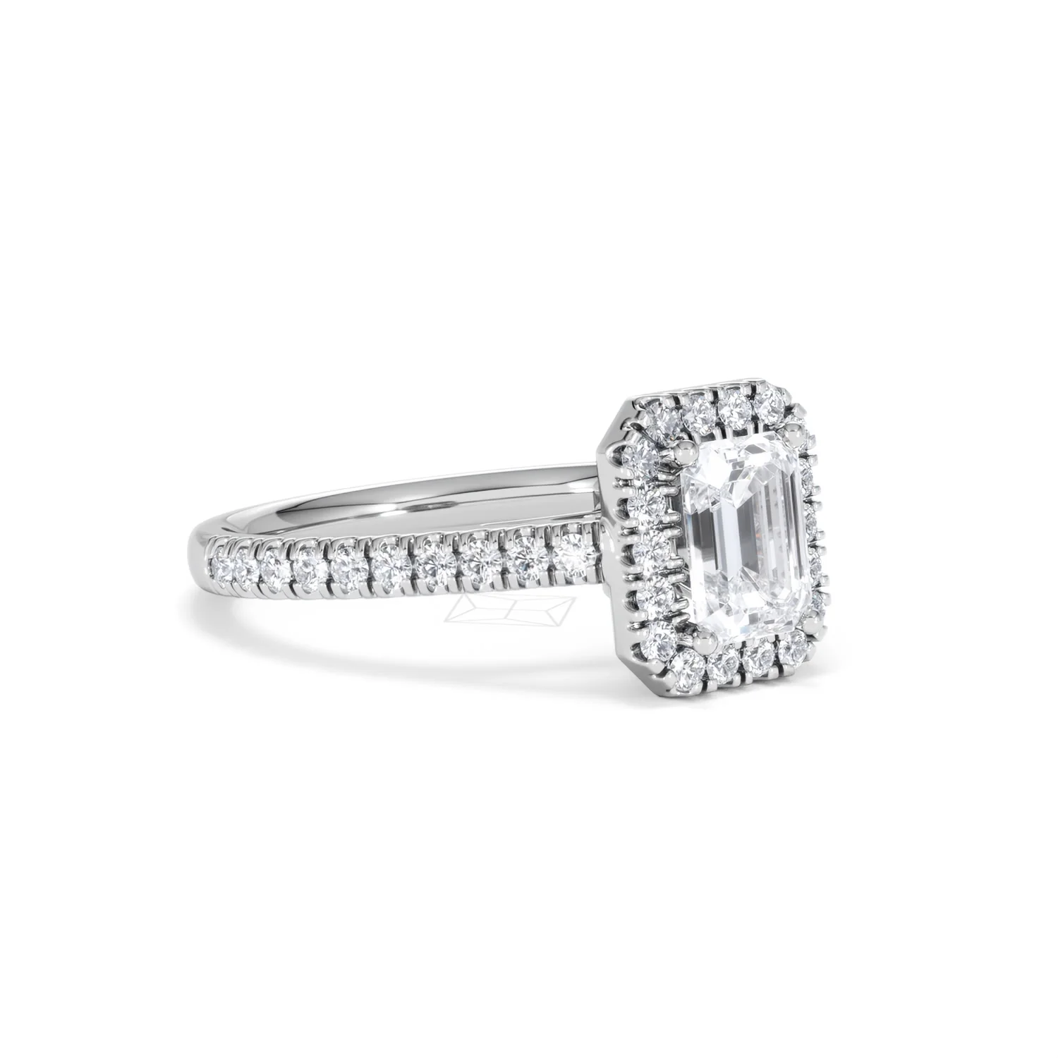 Annabelle Lab Diamond Halo Engagement Ring 18K White Gold 1.65ct F/VS1 - Image 19