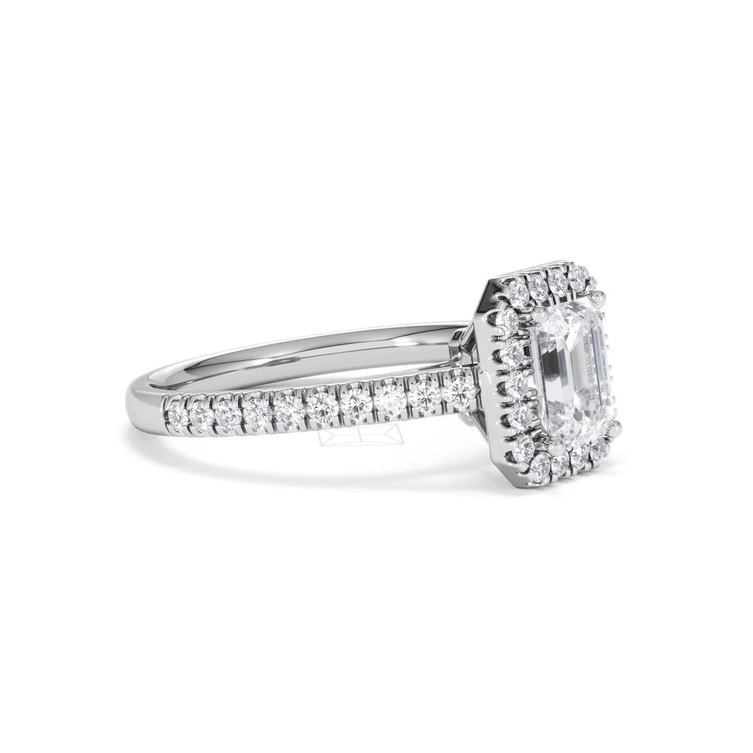 Annabelle Lab Diamond Halo Engagement Ring 18K White Gold 1.65ct F/VS1 - Image 22