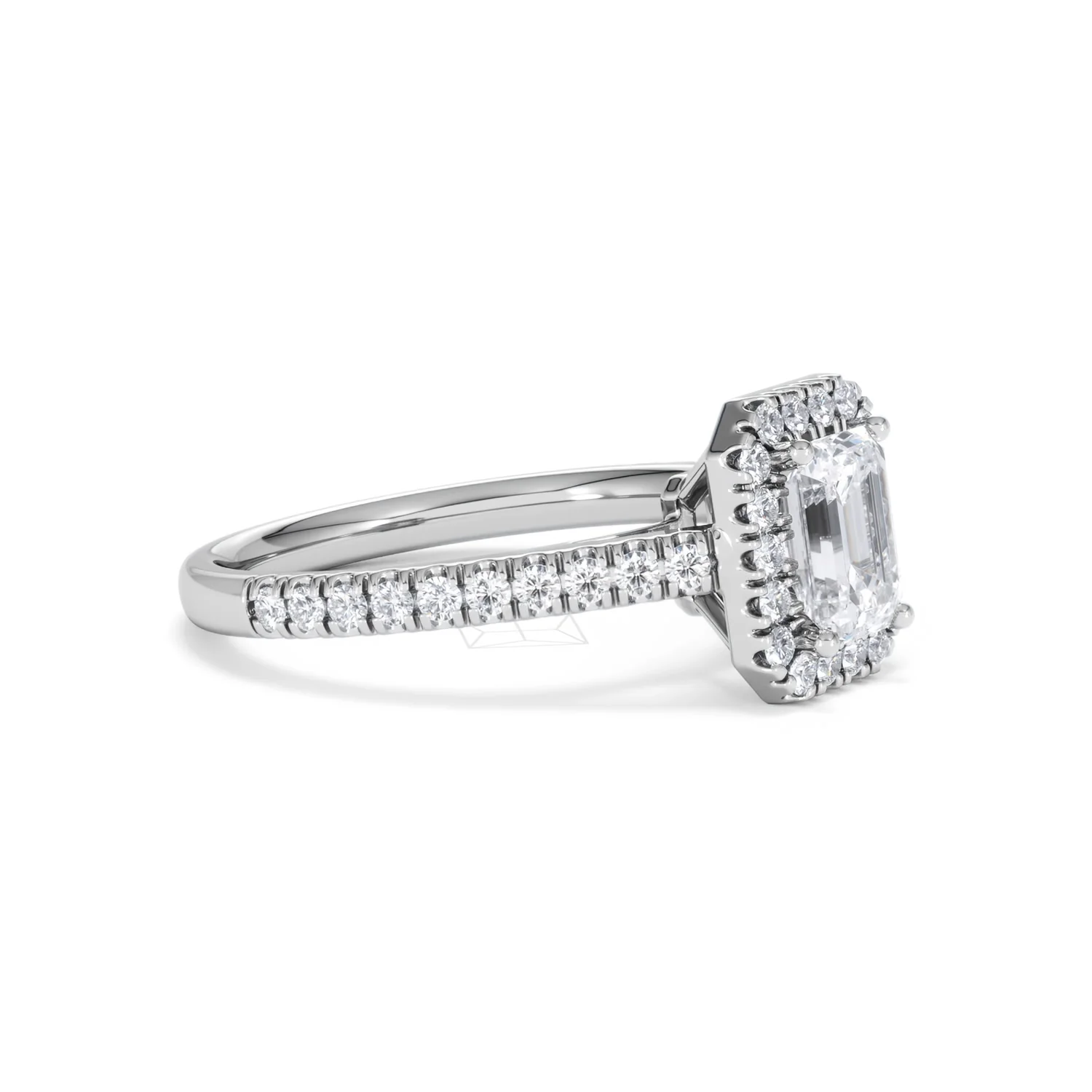 Annabelle Lab Diamond Halo Engagement Ring 18K White Gold 1.65ct F/VS1 - Image 23