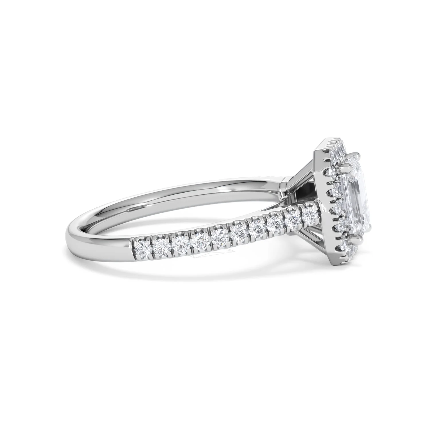 Annabelle Lab Diamond Halo Engagement Ring 18K White Gold 1.65ct F/VS1 - Image 28