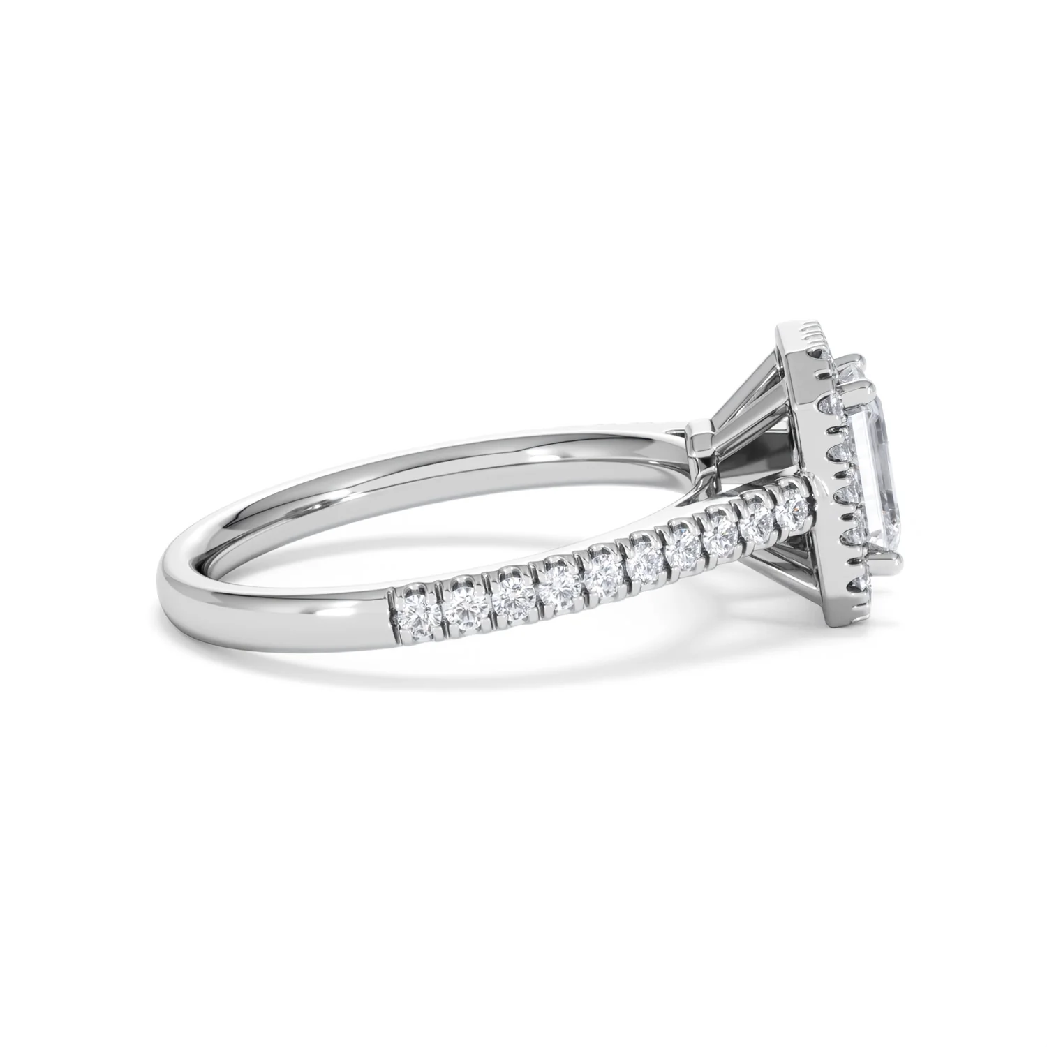 Annabelle Lab Diamond Halo Engagement Ring 18K White Gold 1.65ct F/VS1 - Image 31