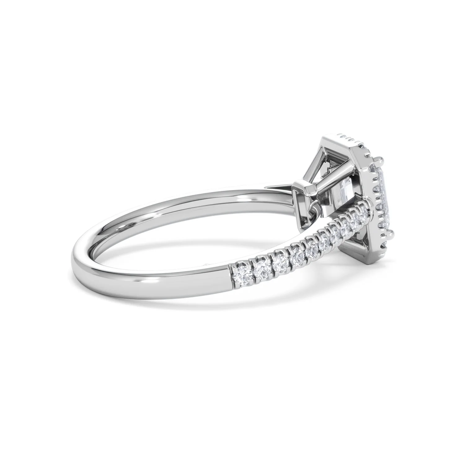 Annabelle Lab Diamond Halo Engagement Ring 18K White Gold 1.65ct F/VS1 - Image 36