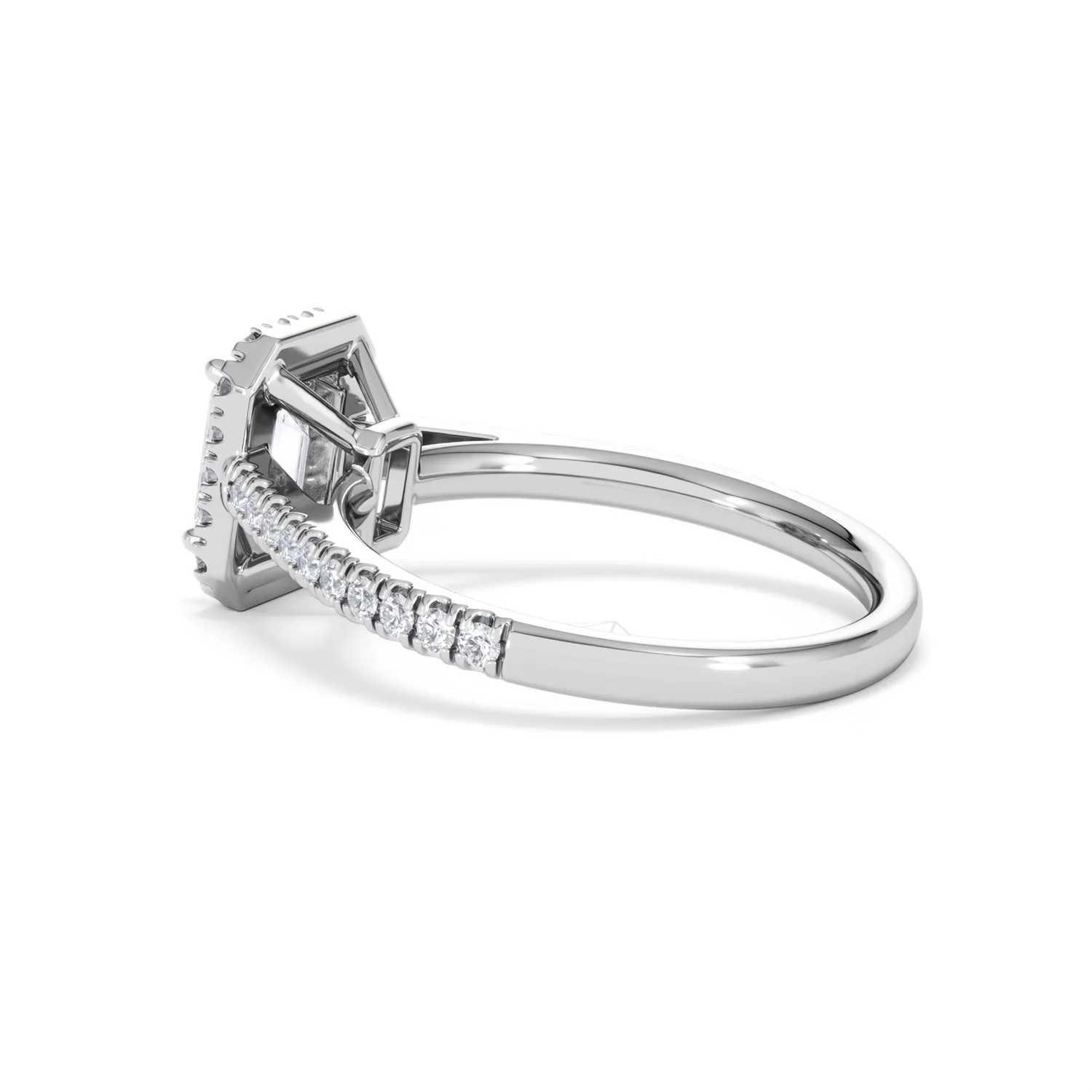 Annabelle Lab Diamond Halo Engagement Ring 18K White Gold 1.65ct F/VS1 - Image 64